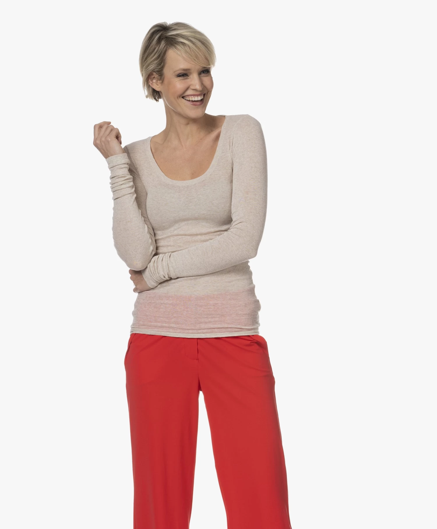 American Vintage Massachusetts Longsleeve - Crème Mêlee 13 American Vintage Massachusetts Longsleeve - Crème Mêlee - Afbeelding 11