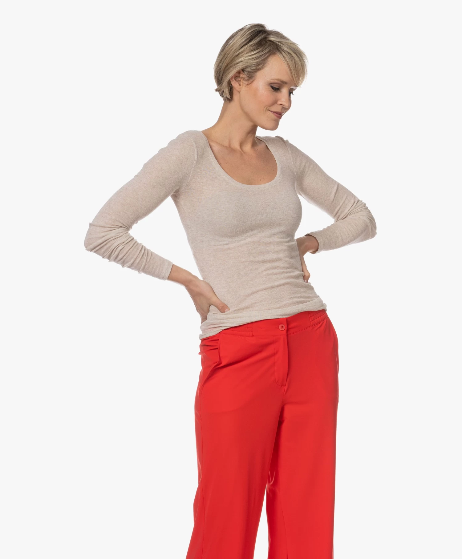 American Vintage Massachusetts Longsleeve - Crème Mêlee 5 American Vintage Massachusetts Longsleeve - Crème Mêlee - Afbeelding 3