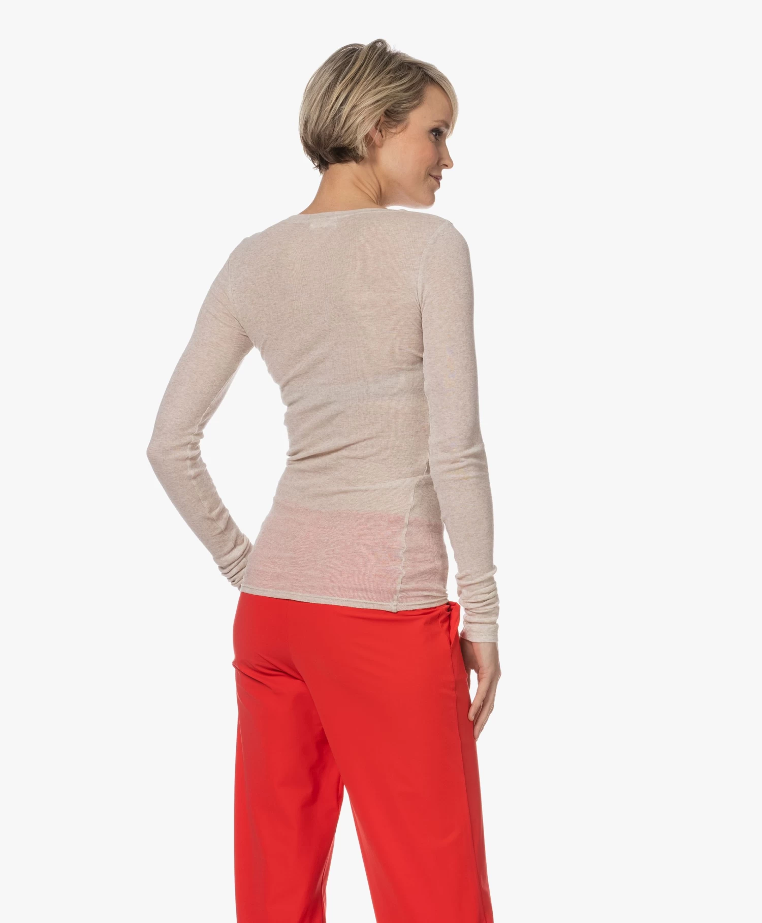 American Vintage Massachusetts Longsleeve - Crème Mêlee 6 American Vintage Massachusetts Longsleeve - Crème Mêlee - Afbeelding 4