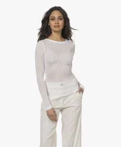 Gai+Lisva Fermi Zijdemix Pointelle Longsleeve - Wit -JAMES PERSE WINKEL 230330 27649ac5 f9ba 447b 8d56 f21dbb324bfb