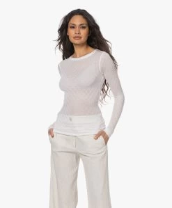 Gai+Lisva Fermi Zijdemix Pointelle Longsleeve - Wit -JAMES PERSE WINKEL 230330 7eb33f08 1ada 4e56 b5f5 c8f101286491