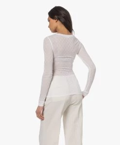 Gai+Lisva Fermi Zijdemix Pointelle Longsleeve - Wit -JAMES PERSE WINKEL 230330 de1df68e acd5 4859 a407 44eb8575cfda