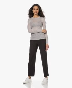 Gai+Lisva Fermi Zijdemix Pointelle Longsleeve - Lichtgrijs Mêlee -JAMES PERSE WINKEL 230404 6dc97fe4 57cf 49ab 97c1 58b22befde39