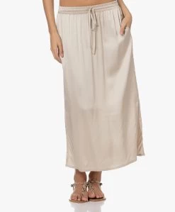 Resort Finest Viscose Satijnen Pull-On Rok - Champagne