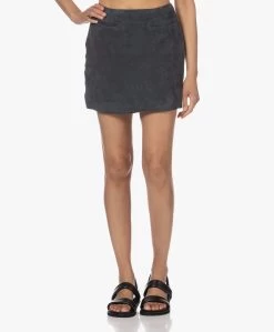 Enes Antwerp Shanna Suède Mini Rok - Antraciet