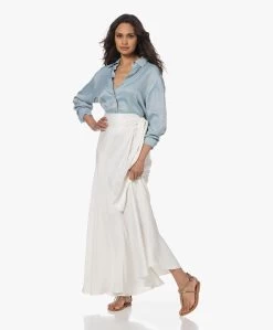 Viveh Mica Satijnen Maxi Wikkelrok - Coconut Milk -JAMES PERSE WINKEL 230407 c345896d c7dd 4109 b3db 466be72d4a56