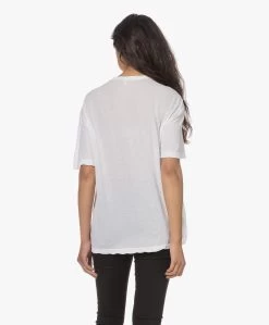 James Perse Oversized Crêpe Jersey T-Shirt - Wit -JAMES PERSE WINKEL 230412 0631be61 7b11 483a 9759 28783d1ec727