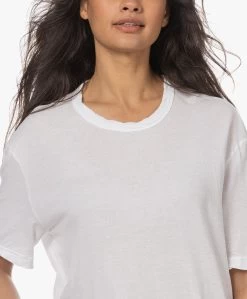 James Perse Oversized Crêpe Jersey T-Shirt - Wit -JAMES PERSE WINKEL 230412 935ff38f f720 4cd1 be74 0e408695c1c4