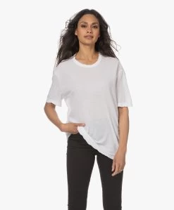 James Perse Oversized Crêpe Jersey T-Shirt - Wit -JAMES PERSE WINKEL 230412 c675cc7a 0d6a 47c4 a65e ccc71ecc18b2