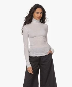 American Vintage Massachussets Jersey Colshirt - Grijs Mêlee