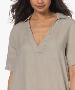 James Perse Rechte Linnen Jurk - Silt Pigment -JAMES PERSE WINKEL 230418 dec2ae0e eed3 4f3b 81e8 8bf1873b9f10