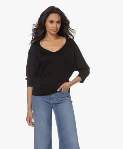 No Man'S Land Reversible Viscose T-Shirt - Zwart -JAMES PERSE WINKEL 230418 f1971344 ce33 4900 b3f9 ea492ff4102a