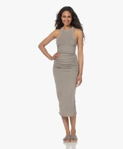 James Perse Cut Away Jersey Tank Jurk - Silt Pigment -JAMES PERSE WINKEL 230424 cd1694bf c659 4b34 88ca 409c075086a2