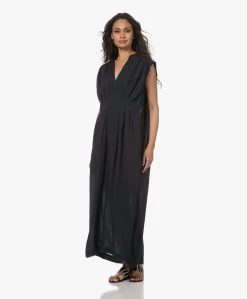 Su Paris Dafne Seersucker Viscose-Zijde Maxi Jurk - Zwart -JAMES PERSE WINKEL 230425 04d6551e e7fe 492a a08c 2b540b3279eb