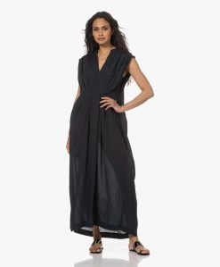 Su Paris Dafne Seersucker Viscose-Zijde Maxi Jurk - Zwart -JAMES PERSE WINKEL 230425 25ead7f7 aed2 40bc a93f 7bddcc2e06ee