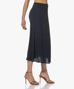 Lasalle Viscose Crêpe A-Lijn Midi Rok - Navy -JAMES PERSE WINKEL 230425 26fe7407 b9e0 4f0a 83e8 27798b689e8a