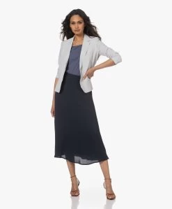 Lasalle Viscose Crêpe A-Lijn Midi Rok - Navy -JAMES PERSE WINKEL 230425 8e71314d 3535 4e3b b37b 19f9286e0818