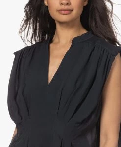 Su Paris Dafne Seersucker Viscose-Zijde Maxi Jurk - Zwart -JAMES PERSE WINKEL 230425 a4a01c95 9b15 466b 9100 bc2931208764