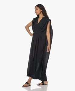 Su Paris Dafne Seersucker Viscose-Zijde Maxi Jurk - Zwart -JAMES PERSE WINKEL 230425 dff7700e 4449 4bbb ba45 69477affabcf