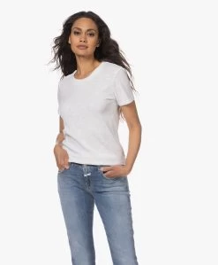 American Vintage Sonoma Katoenen Slub T-Shirt - Wit -JAMES PERSE WINKEL 230501 5e8318b1 ec2b 4f7e 8940 822662b8e0bd