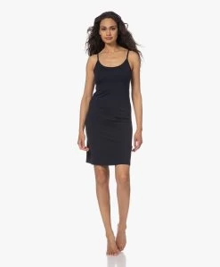 Lasalle Jersey Lyocell Spaghettijurk - Navy