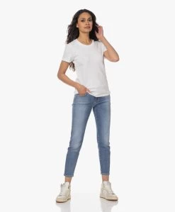 American Vintage Sonoma Katoenen Slub T-Shirt - Wit -JAMES PERSE WINKEL 230501 77707fcf 25a2 43a6 a276 5758062a987f