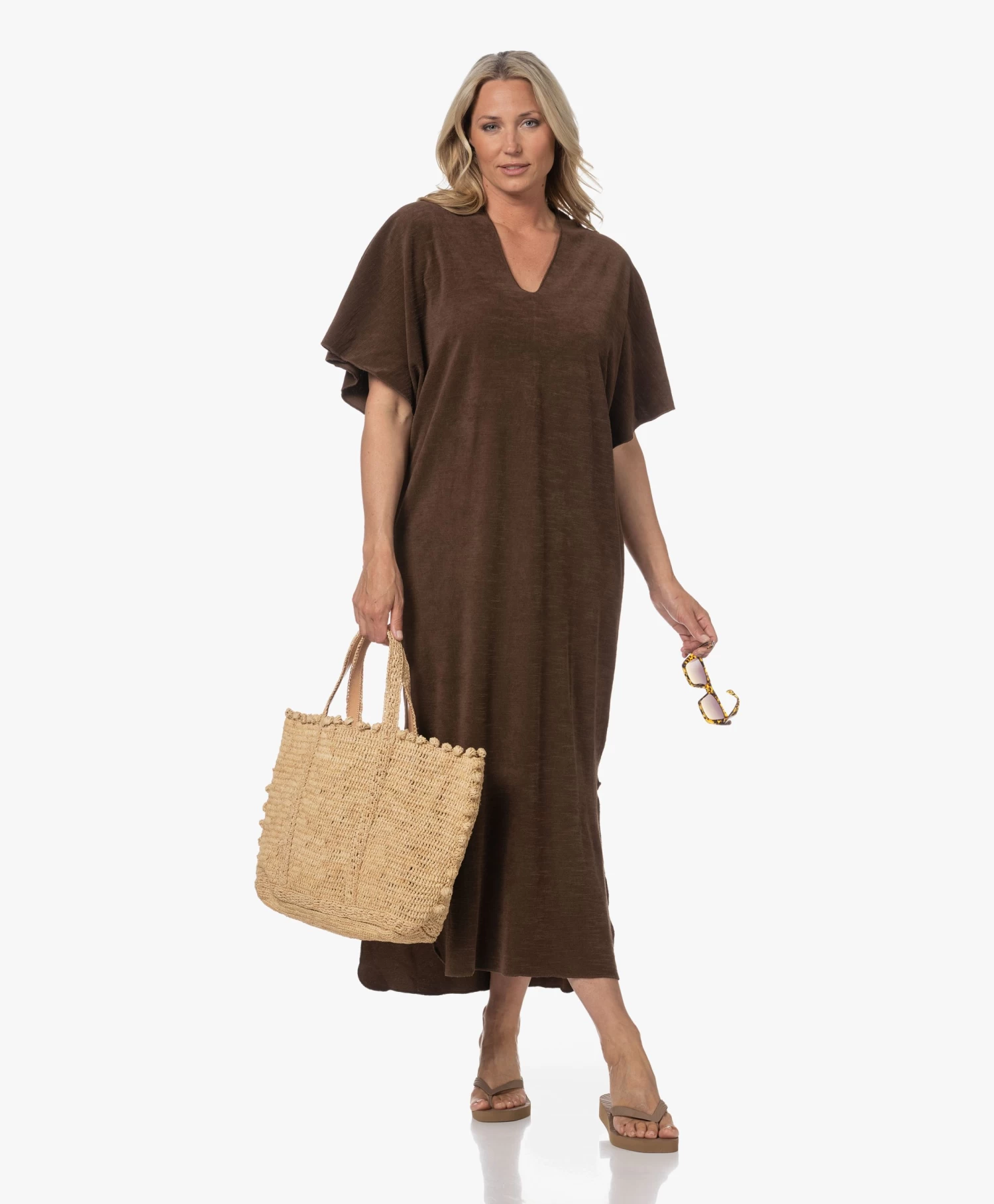 Speezys Amsterdam Kaftan No.1 - Chocolade Bruin 4 Speezys Amsterdam Kaftan No.1 - Chocolade Bruin - Afbeelding 2