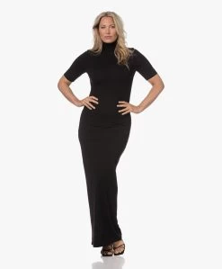 Viveh Opal Jersey Maxi Coljurk - Zwart -JAMES PERSE WINKEL 230502 a6f52354 b674 4218 89b3 af4d5628f706