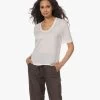 By Malene Birger Amaringa Lyocell En Linnen T-Shirt - Soft White -JAMES PERSE WINKEL 230504 0fc7221a cffb 4a3a b223 11d695976c22