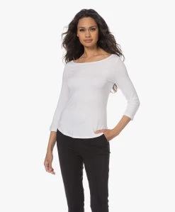 No Man'S Land T-Shirt Met Driekwartmouwen - Wit