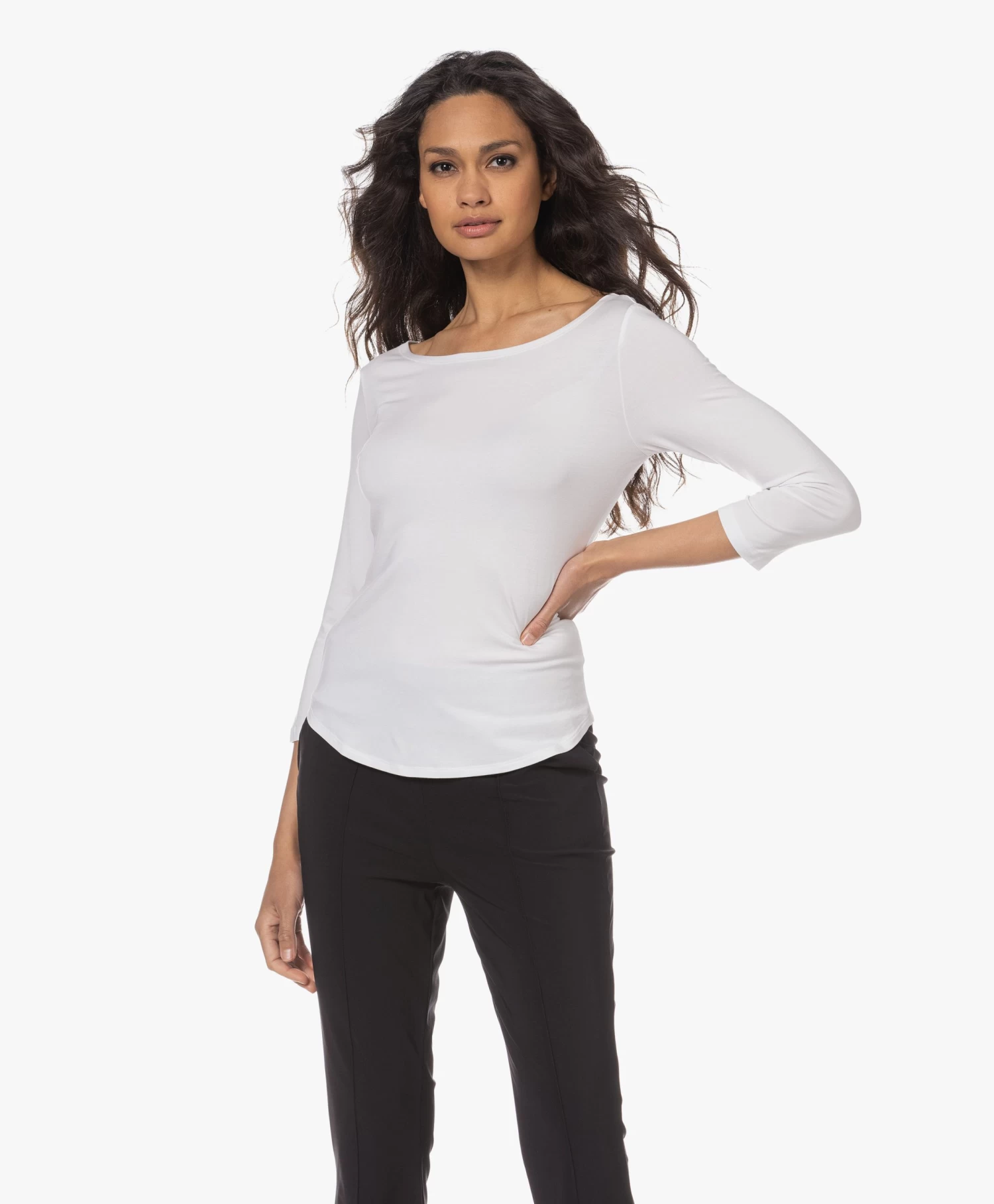 No Man'S Land T-Shirt Met Driekwartmouwen - Wit 10 No Man'S Land T-Shirt Met Driekwartmouwen - Wit - Afbeelding 8