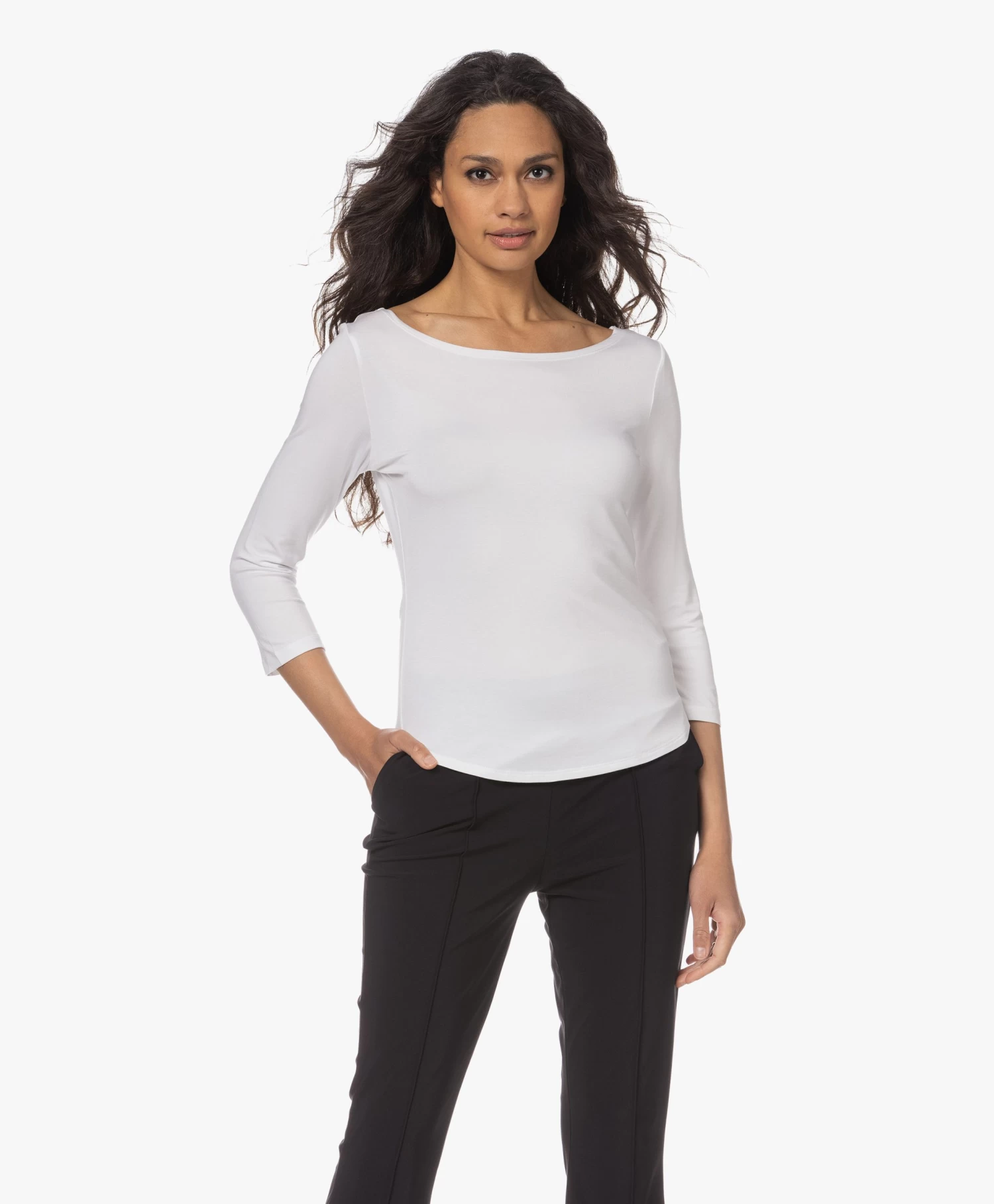 No Man'S Land T-Shirt Met Driekwartmouwen - Wit 13 No Man'S Land T-Shirt Met Driekwartmouwen - Wit - Afbeelding 11