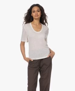 By Malene Birger Amaringa Lyocell En Linnen T-Shirt - Soft White -JAMES PERSE WINKEL 230504 9019699b 7a01 42af aedc ad24926e0612