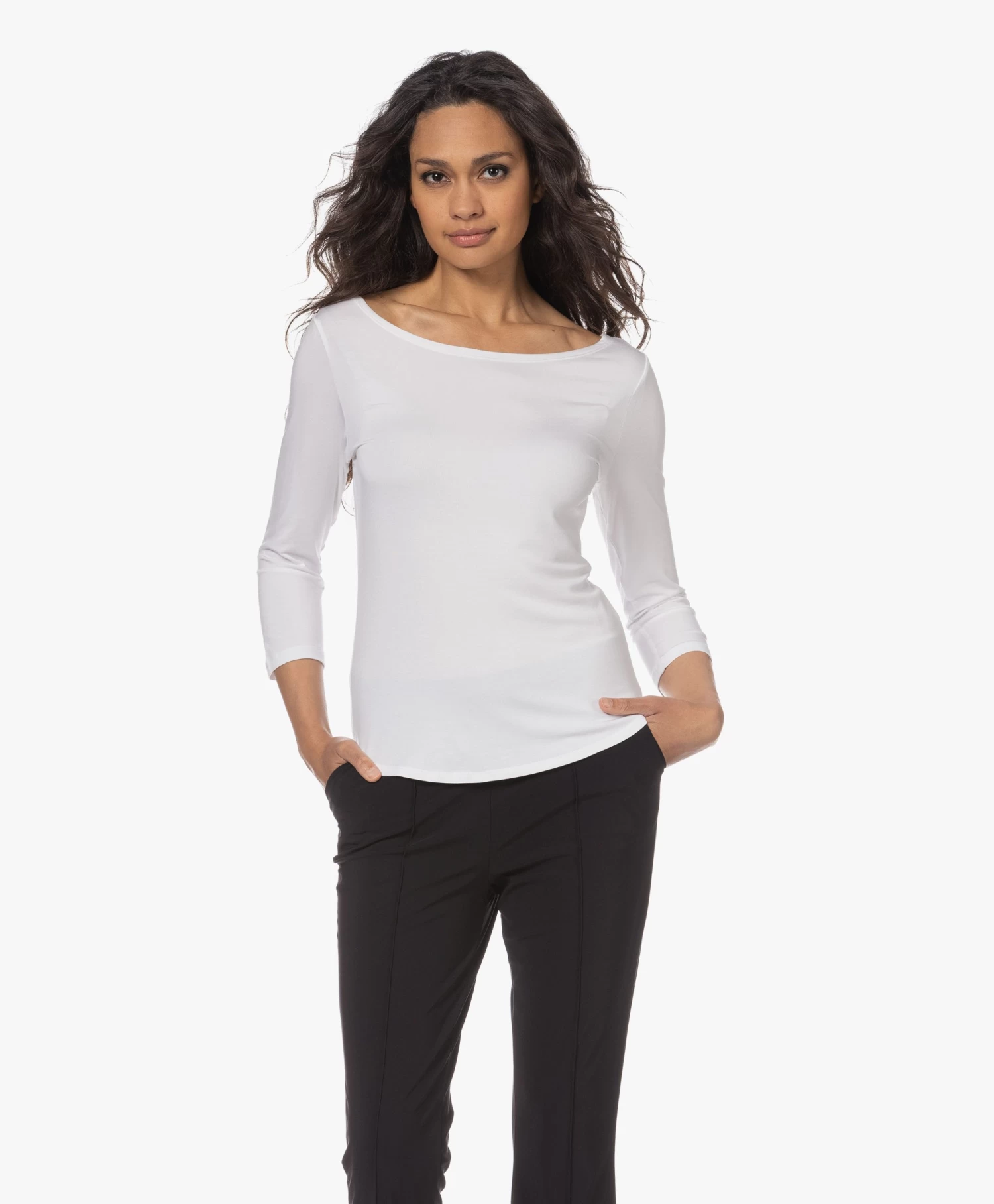 No Man'S Land T-Shirt Met Driekwartmouwen - Wit 5 No Man'S Land T-Shirt Met Driekwartmouwen - Wit - Afbeelding 3