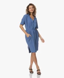 Japantky Niko Knielange Travel Jersey Jurk - Avio