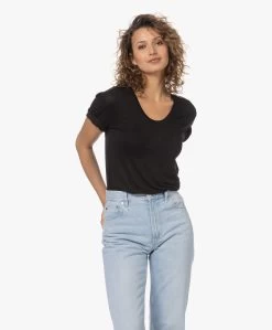 By Malene Birger Amaringa Lyocell En Linnen T-Shirt - Zwart -JAMES PERSE WINKEL 230510 31e32f27 4cac 4eec 982f cde439306ca0