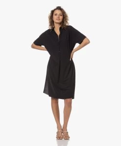Japantky Niko Knielange Travel Jersey Jurk - Diepzwart