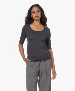 Humanoid Hayden T-Shirt Met Halflange Mouwen - Graphite