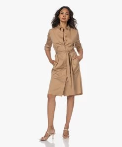 Lasalle Poplin Blousejurk Met Ceintuur - Camel -JAMES PERSE WINKEL 230517 094b6524 9b8b 486f 96b9 49a2e2fa0367