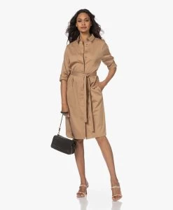Lasalle Poplin Blousejurk Met Ceintuur - Camel -JAMES PERSE WINKEL 230517 9199bb87 fe67 4175 9bd7 974beea37a50