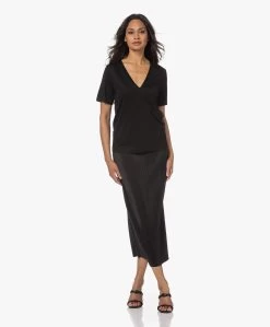 By Malene Birger Velmas Plissé Midi Rok - Zwart -JAMES PERSE WINKEL 230517 a652ff70 9345 40cd 9047 6097bb9bcbf4