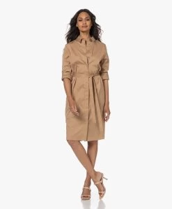 Lasalle Poplin Blousejurk Met Ceintuur - Camel -JAMES PERSE WINKEL 230517 ab4ee49b 3db9 4c26 8931 1268d8cf4f18