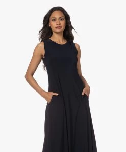 Norma Kamali Swing Mouwloze Jersey Maxi Jurk - Midnight -JAMES PERSE WINKEL 230517 ce15ccca 5e0d 43a1 9ff3 c1965f837492