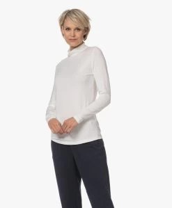 Lasalle Tencel Jersey Colshirt - Panna -JAMES PERSE WINKEL 230523 eaef0254 f224 4d68 8675 9c3a2810a9d0