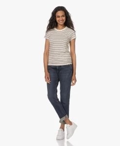 Rag & Bone The Slub Gestreept Pima Katoenen T-Shirt -Off-White/Multi -JAMES PERSE WINKEL 230524 0b8ea177 75e4 4390 a9f6 795519d2ccb2