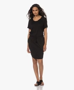 Michael Stars Valerie Modal-Katoen Jersey Jurk - Zwart
