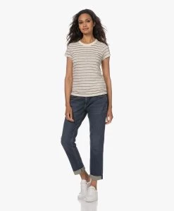 Rag & Bone The Slub Gestreept Pima Katoenen T-Shirt -Off-White/Multi -JAMES PERSE WINKEL 230524 216e81f8 246e 476f 8819 5f3b837b91b8