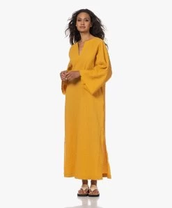 By Malene Birger Kayia Gesmokte Kaftan Jurk - Yellow Sunset -JAMES PERSE WINKEL 230524 3ec5d787 b862 4980 8d3e 5d1bd2987d56