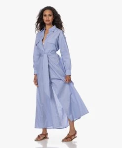 Su Paris Raya Chambray Maxi Blousejurk - Sky Blue -JAMES PERSE WINKEL 230524 56905800 fb76 48c3 b55b f0f178548c56