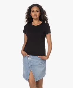 Closed Katoenen Basis T-Shirt - Zwart